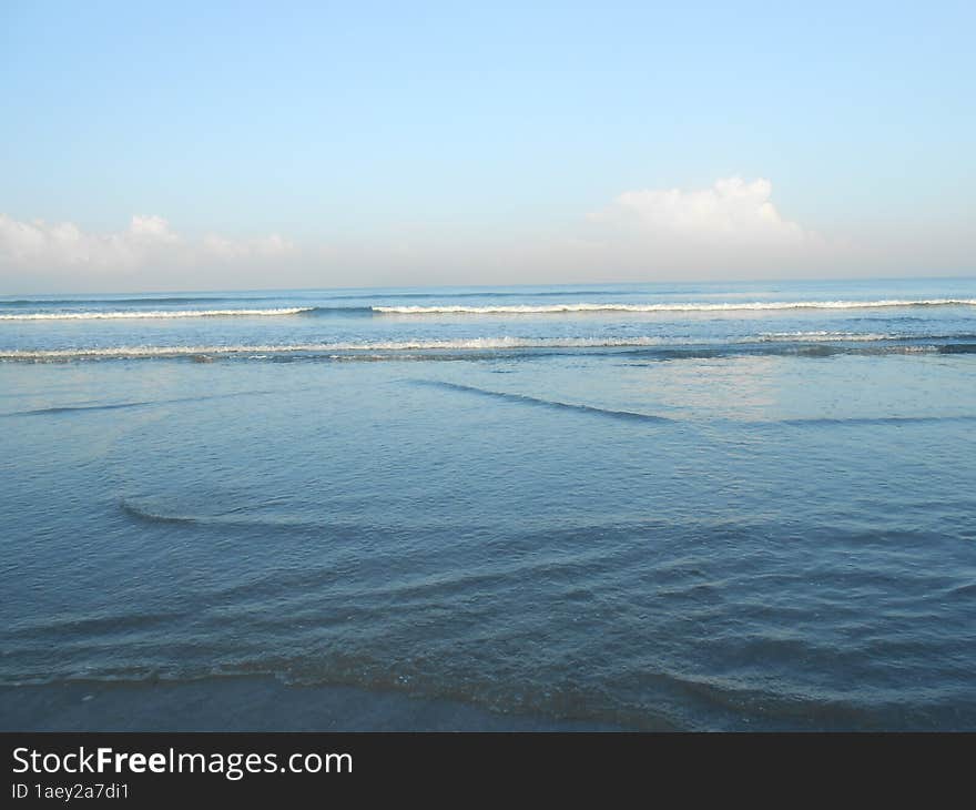 Kuta Beach Waves In The Morning