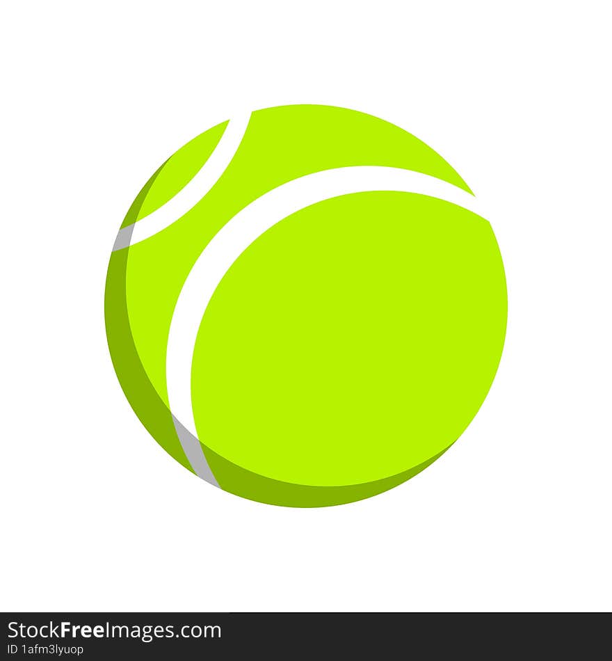 Green or optic yellow rubber ball covered with felt for playing in tennis