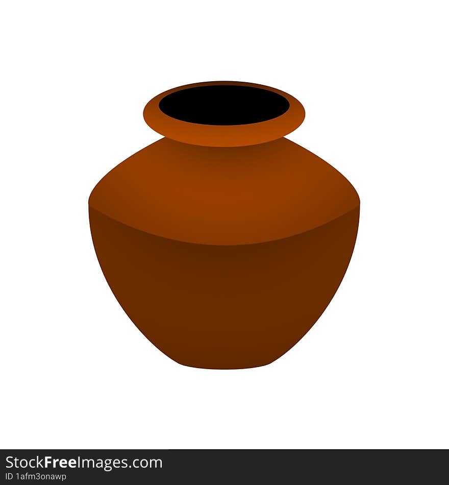 A Type Of Indian Earthen Pot Made Of Mud Clay To Store And Cool Water