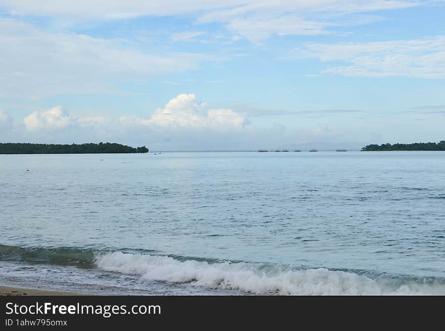 Daplangu Sumur Beach, Pandeglang, Indonesia â€“ October 09, 2022: The Best Spots To Enjoy The Beach Atmosphere