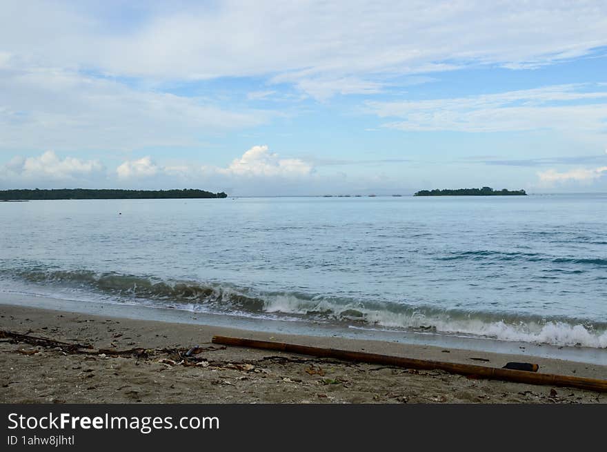 Daplangu Sumur Beach, Pandeglang, Indonesia â€“ October 09, 2022: The Best Spots To Enjoy The Beach Atmosphere