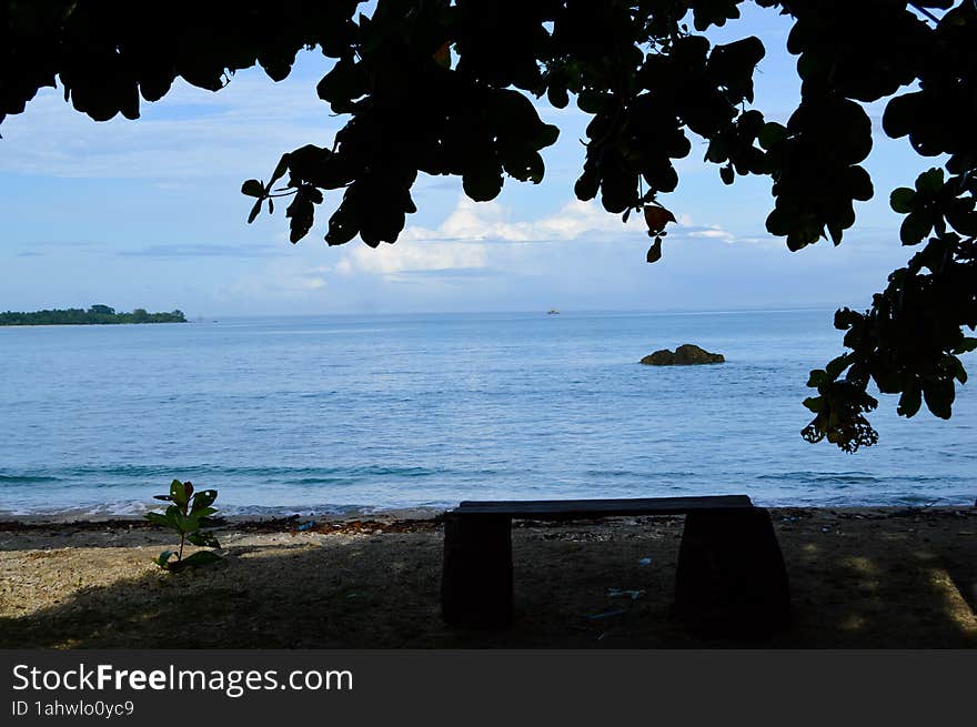 Daplangu Sumur Beach, Pandeglang, Indonesia â€“ October 09, 2022: The Best Spots To Enjoy The Beach Atmosphere