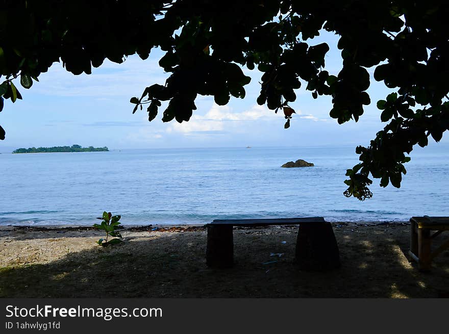 Daplangu Sumur Beach, Pandeglang, Indonesia â€“ October 09, 2022: The Best Spots To Enjoy The Beach Atmosphere