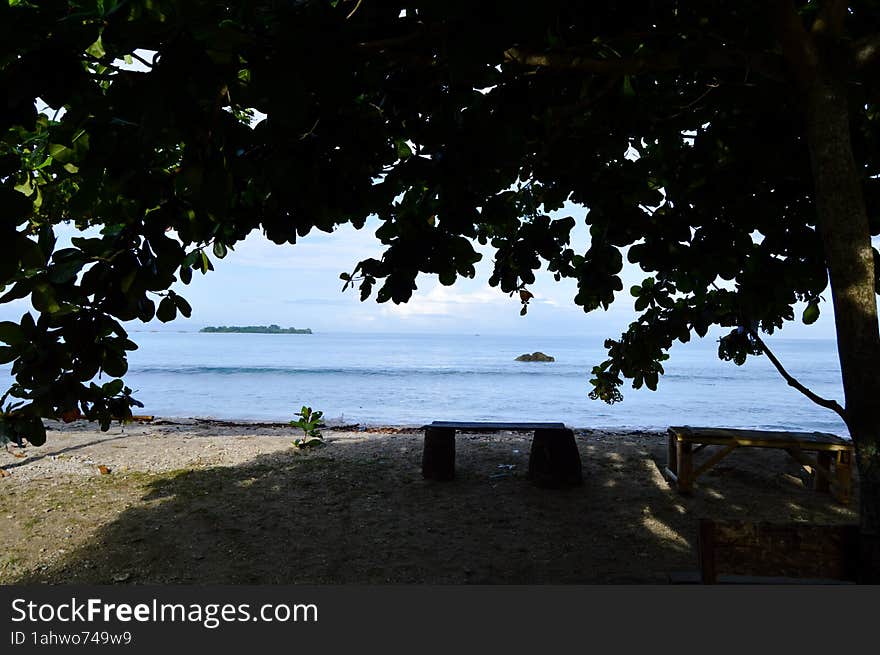 Daplangu Sumur Beach, Pandeglang, Indonesia â€“ October 09, 2022: The Best Spots To Enjoy The Beach Atmosphere