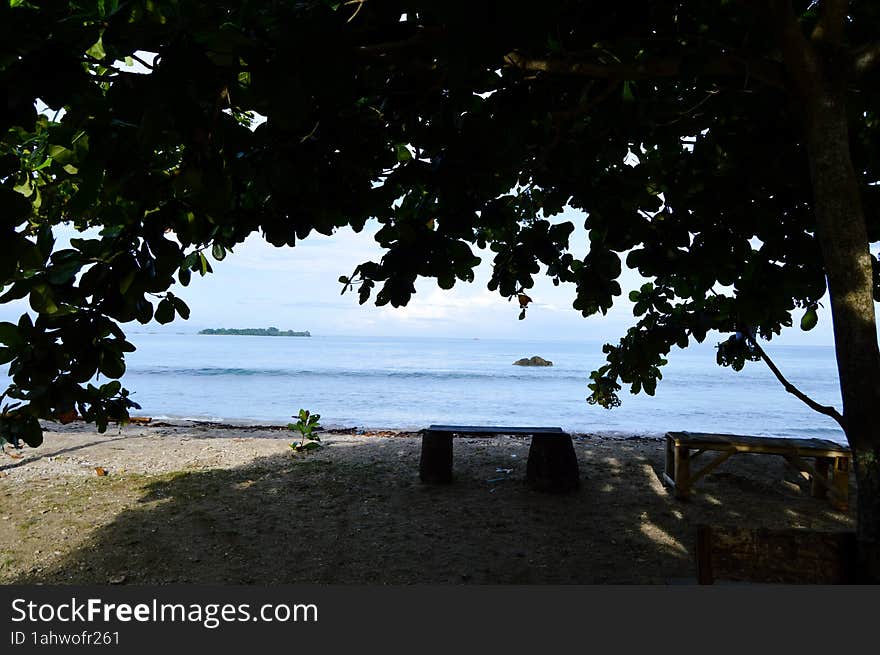 Daplangu Sumur Beach, Pandeglang, Indonesia â€“ October 09, 2022: The Best Spots To Enjoy The Beach Atmosphere