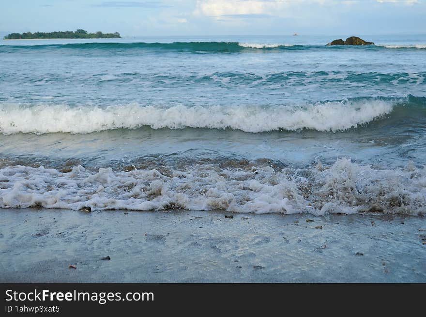 Daplangu Sumur Beach, Pandeglang, Indonesia – October 09, 2022: The Best Spots To Enjoy The Beach Atmosphere