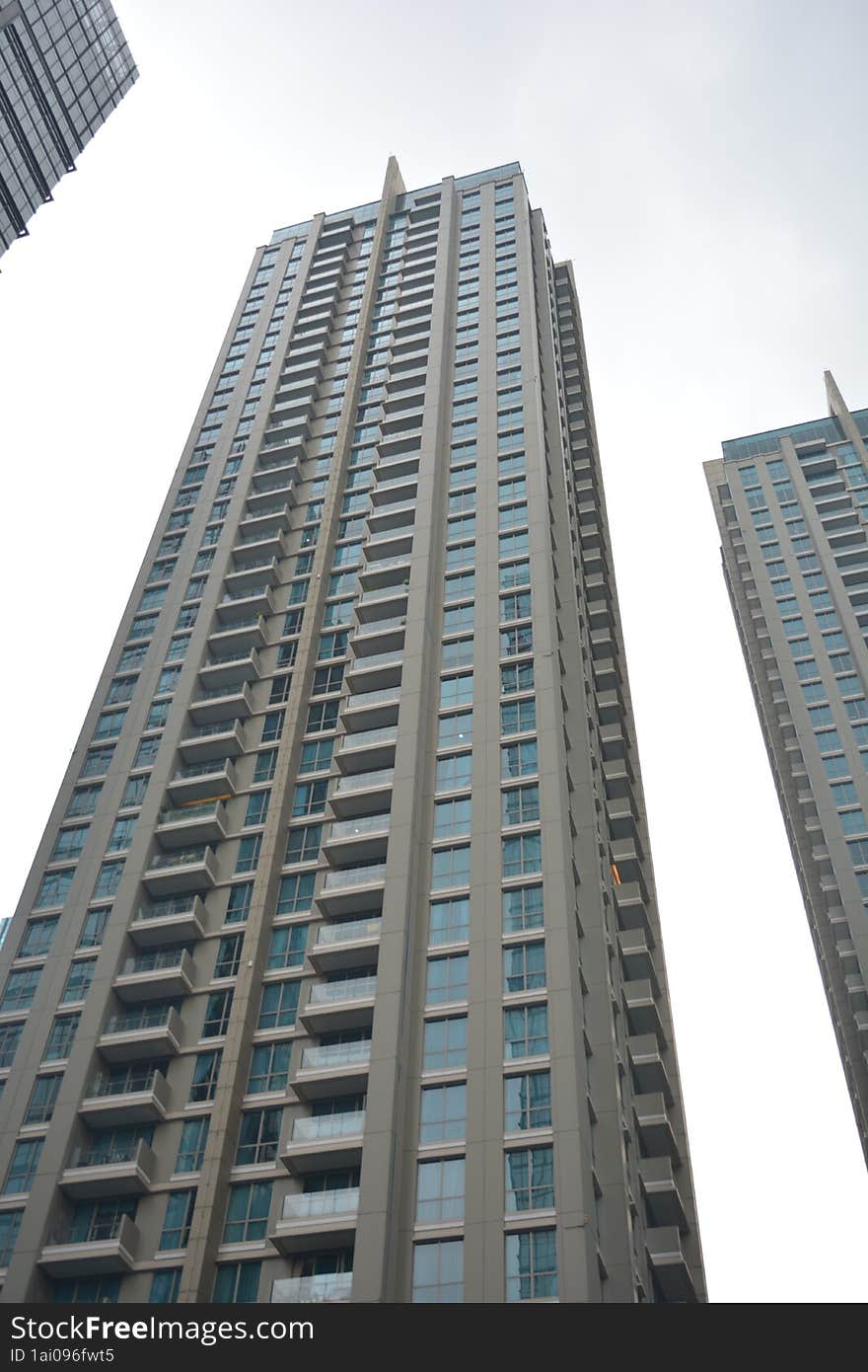 skyscrapers under a clear sky