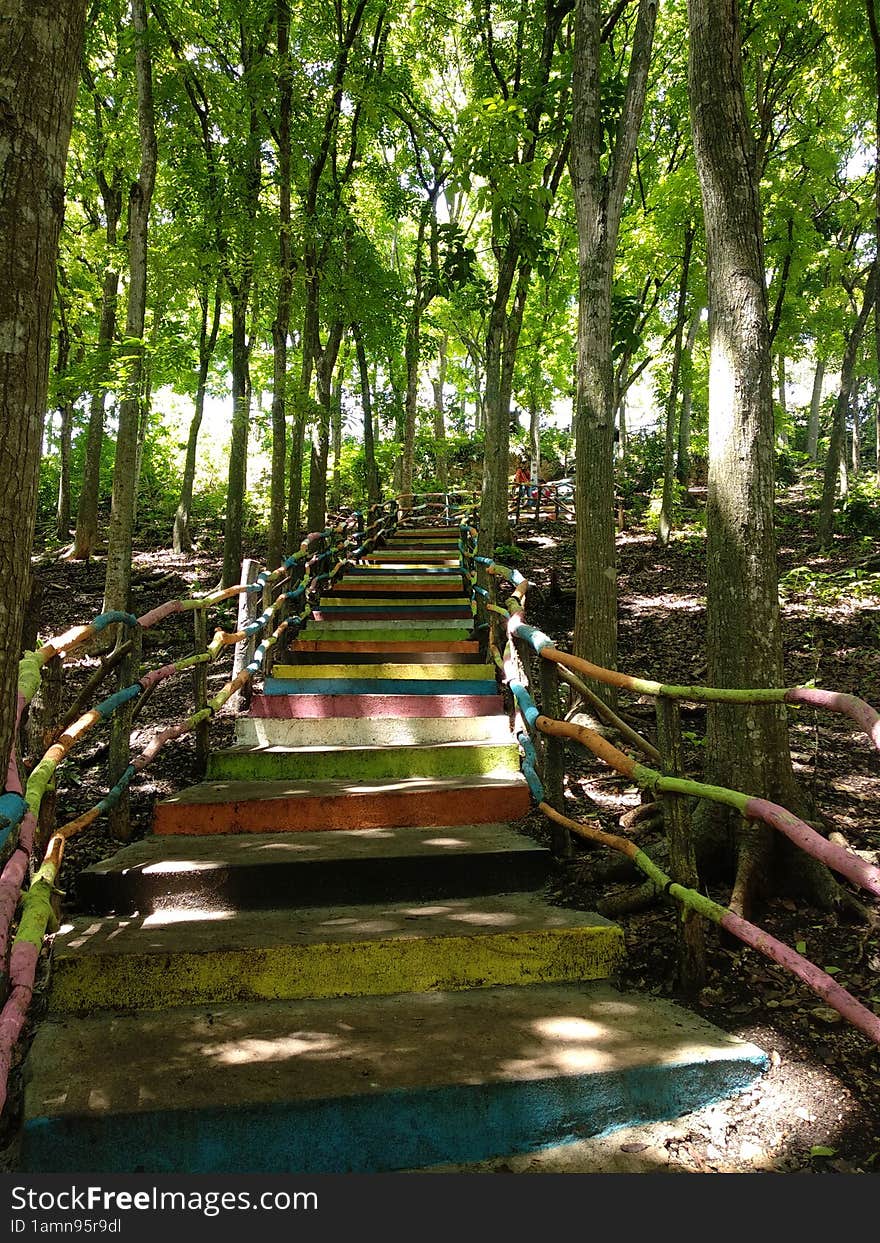 Rainbow Stairs in Lamongan, East Java Indonesia