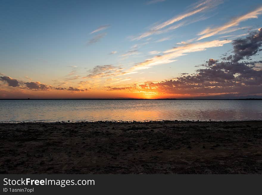 Sunset at Ray Roberts Lake State Park in Texas