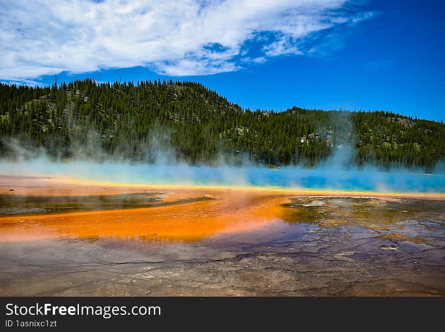 Grand Prismatic Spring at Yellowstone National Park