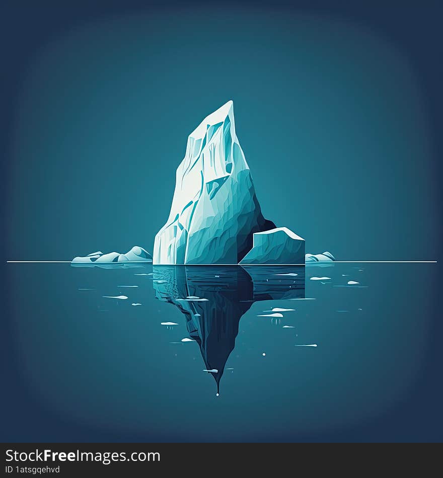 Iceberg Image Cold Colors In The Ocean