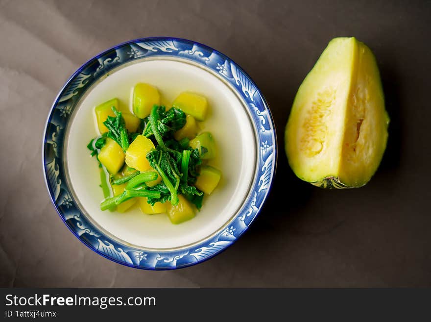 Clear Pumpkin Soup. Very Good For Health.