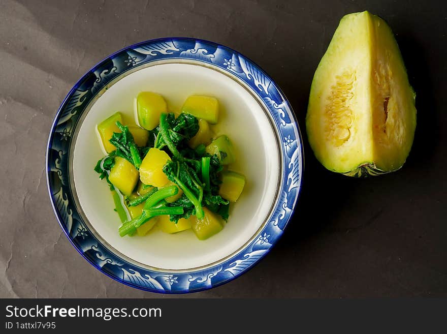 Clear pumpkin soup. very good for health.