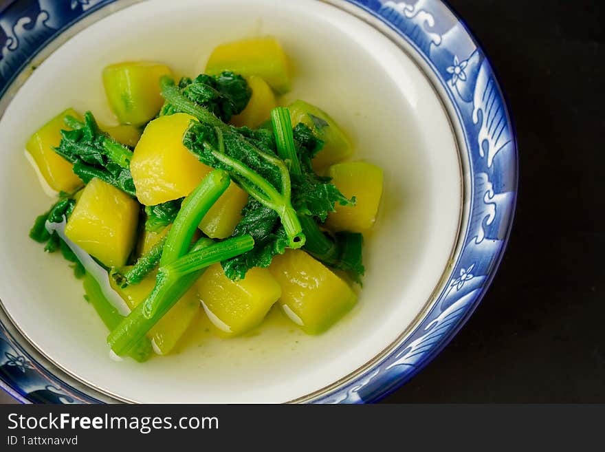 Clear pumpkin soup. very good for health.