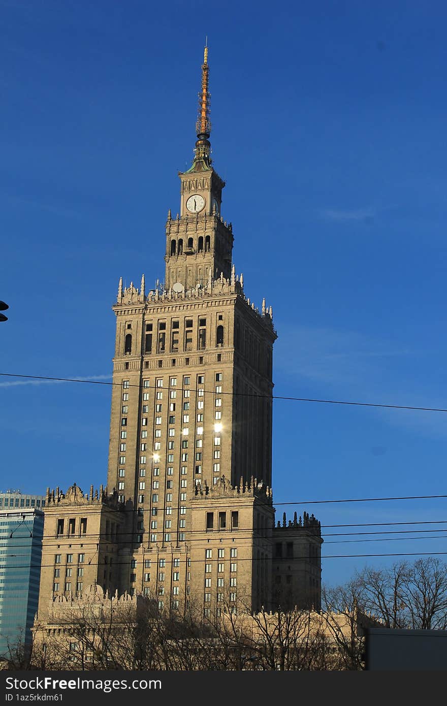 The Palace Of Culture And Science In Warsaw, Poland