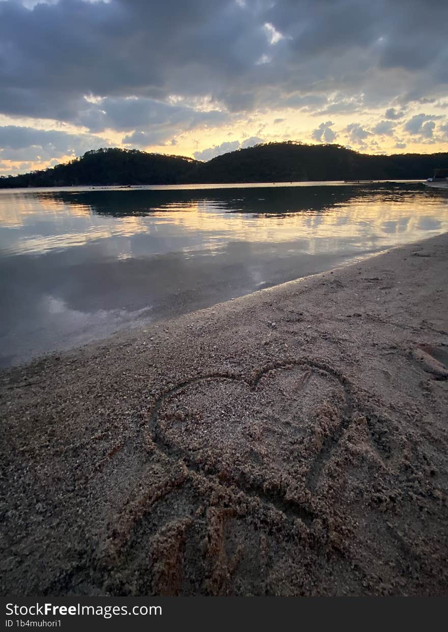 beautiful sunset on the beach