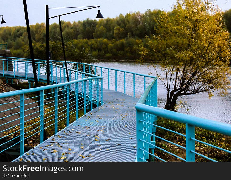 Walk along the river embankment