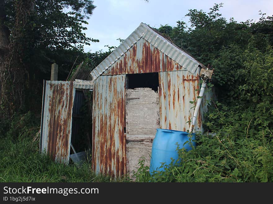 rusty shed on an allotment