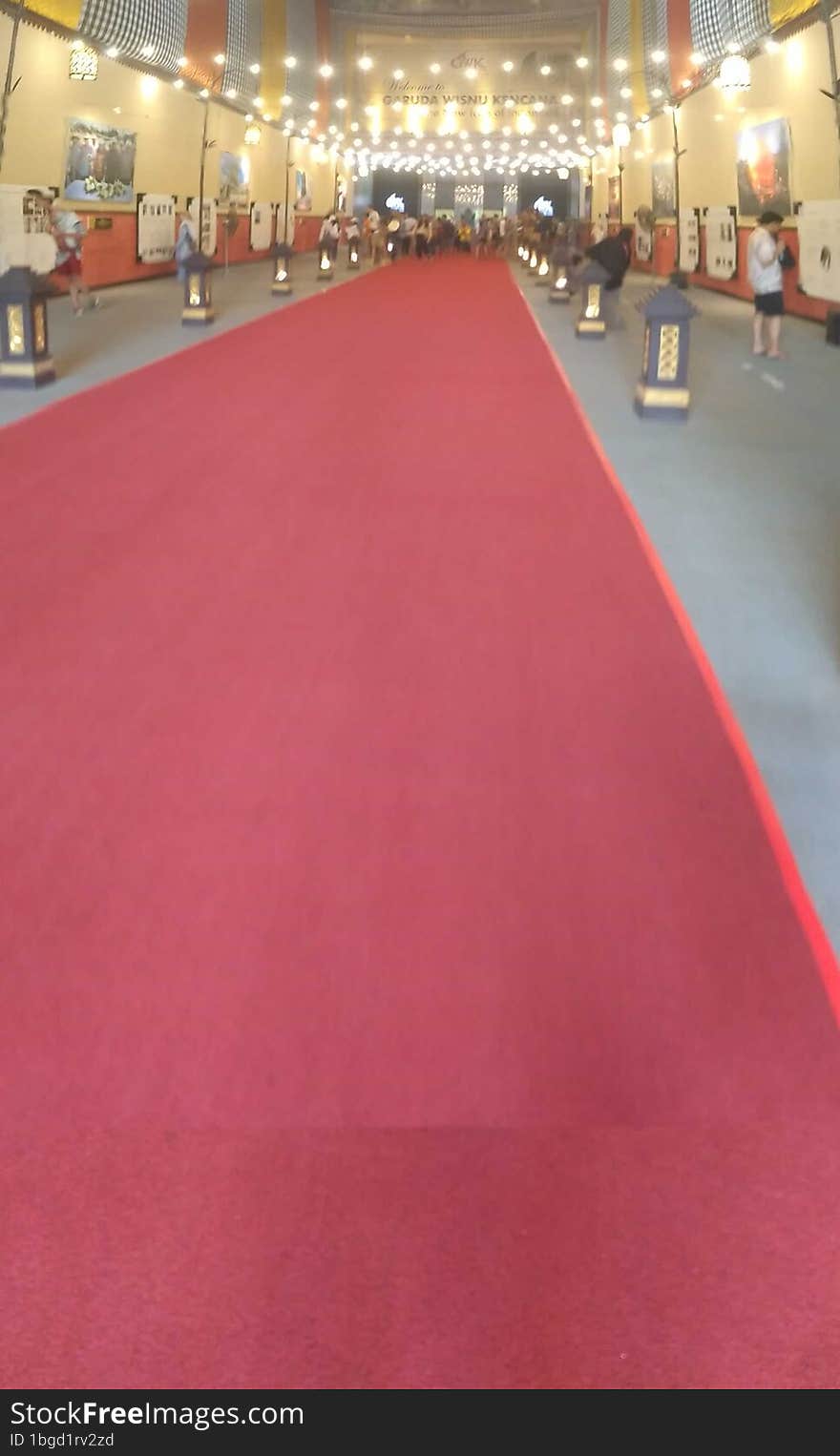 Red carpet inside GWK & x28 Garuda Wisnu Kencana& x29  Building