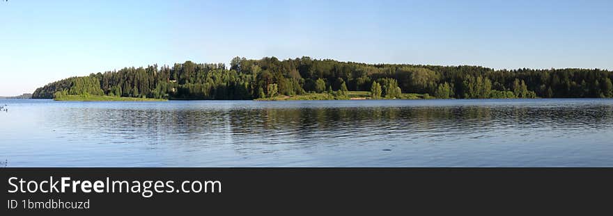 The eastern cape of the confluence of the Kuban River with the Volga. The panorama was shot in June 2022.