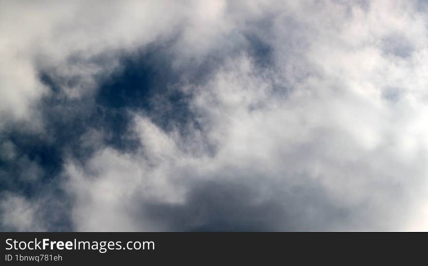 Blue Background, Sky With White Clouds