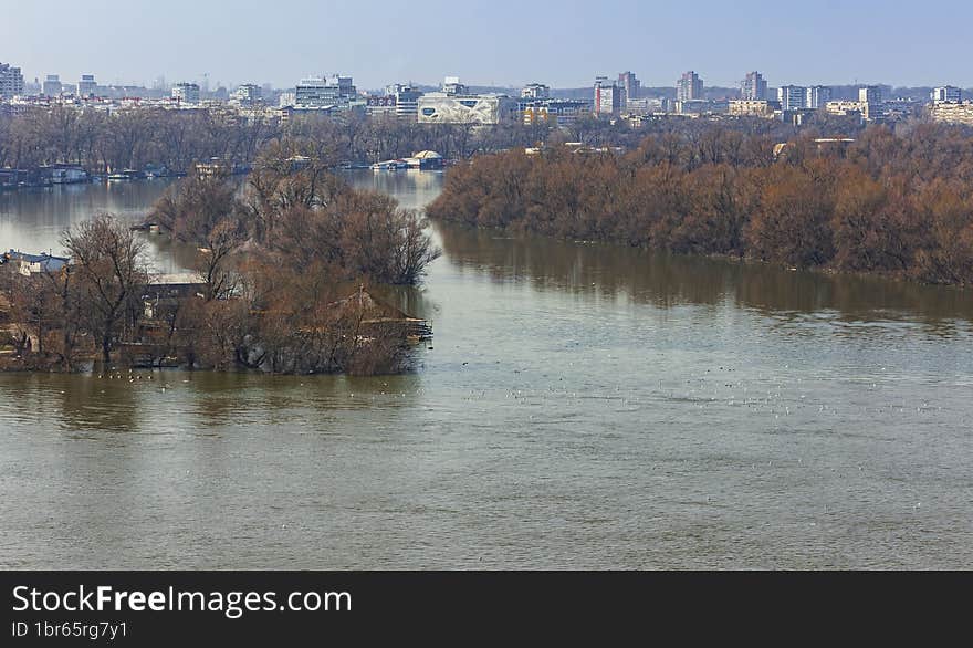 The merging of the Sava and the Danube