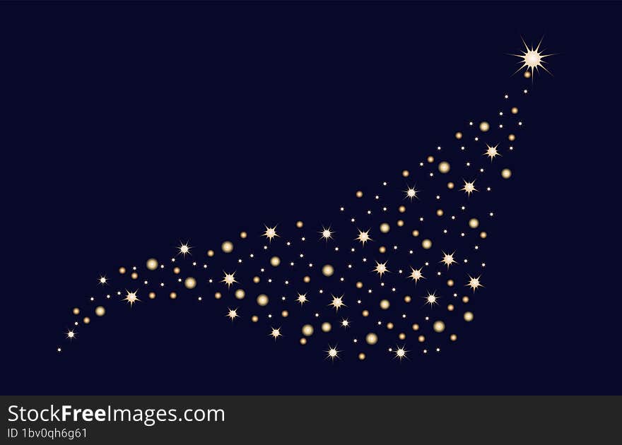 Luxurious Festive Flickering Of Light, Festive Lights, The Glow Of Stars, The Flight Of A Comet