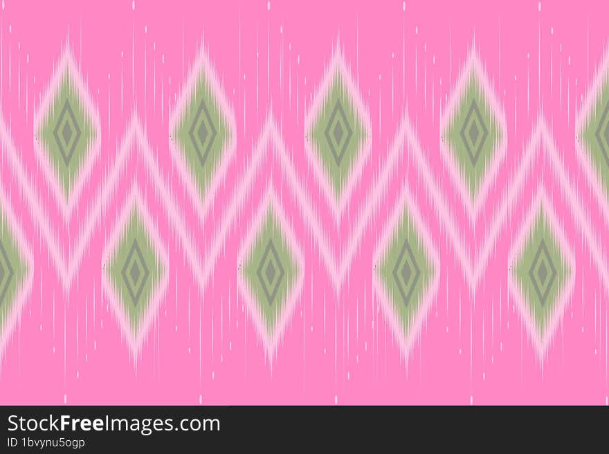 Ikat geometric ethnic seamless repeat pattern. Tribal art traditional native embroidery. Design for background, sarong, home decor