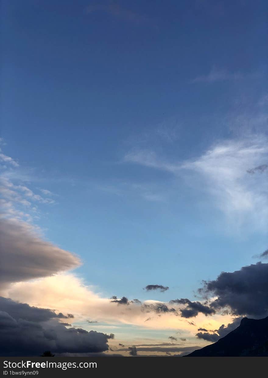 Clouds moving in the sky