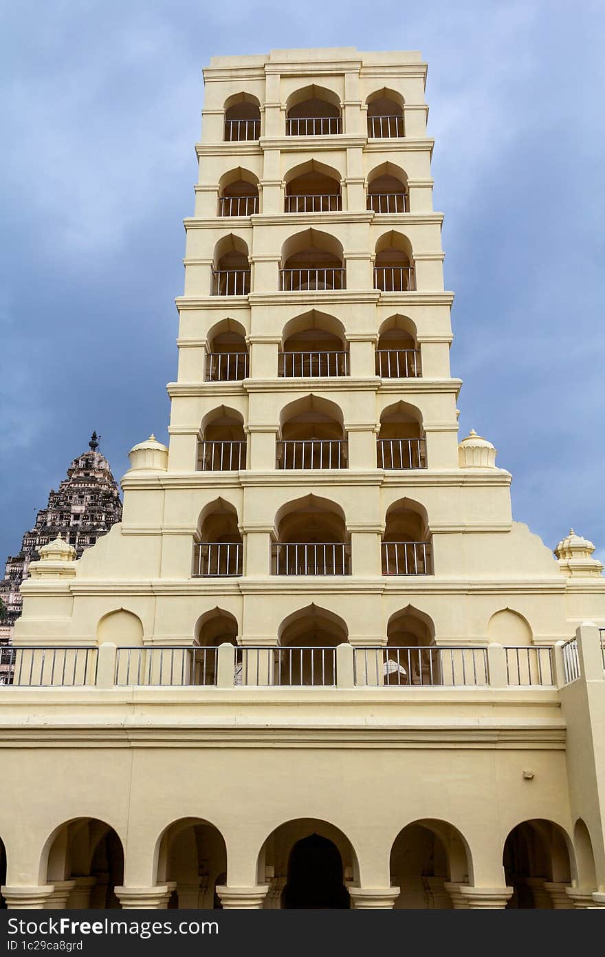 The square shaped pavillion commonly known as Thollaikadhu mandapam and also called as Bell Tower & x28 Mani gopuram & x29 .