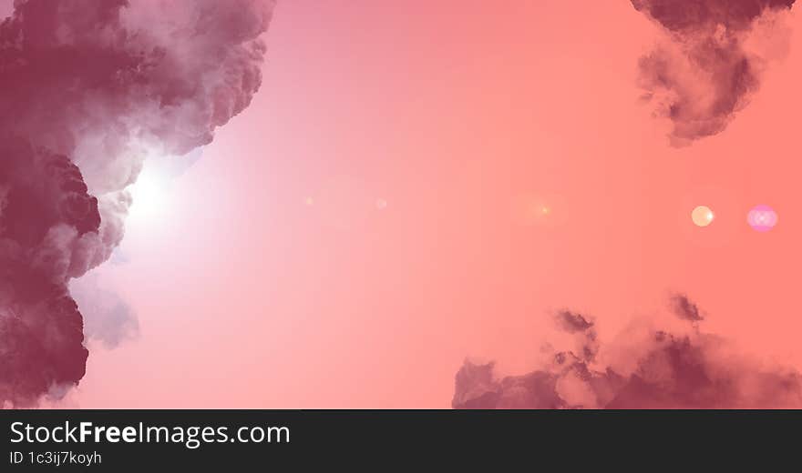 dark cloud and sun wallpaper in orange sky