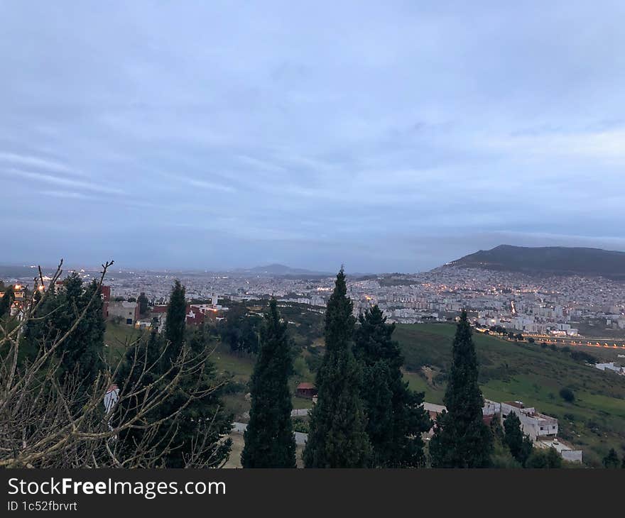 Stunning and panoramic view of the bustling and dynamic city of Tetouan, capturing its beauty, energy, and vibrant charm