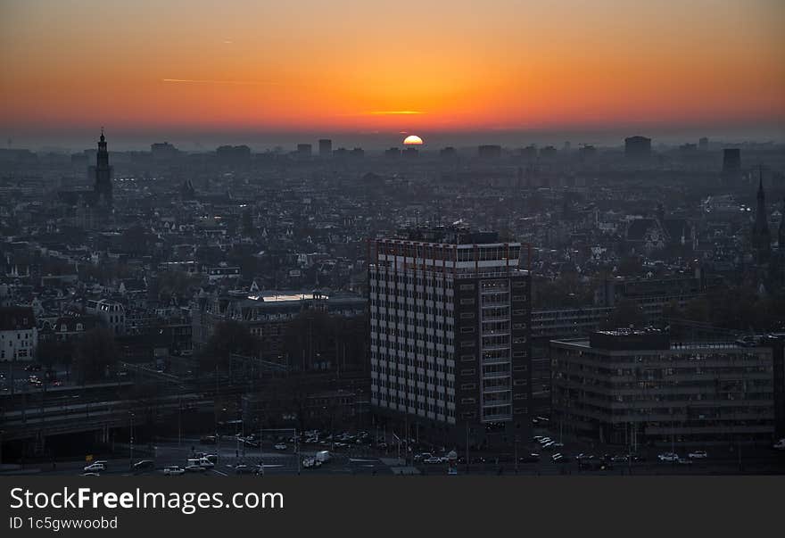 Amsterdam view over the city