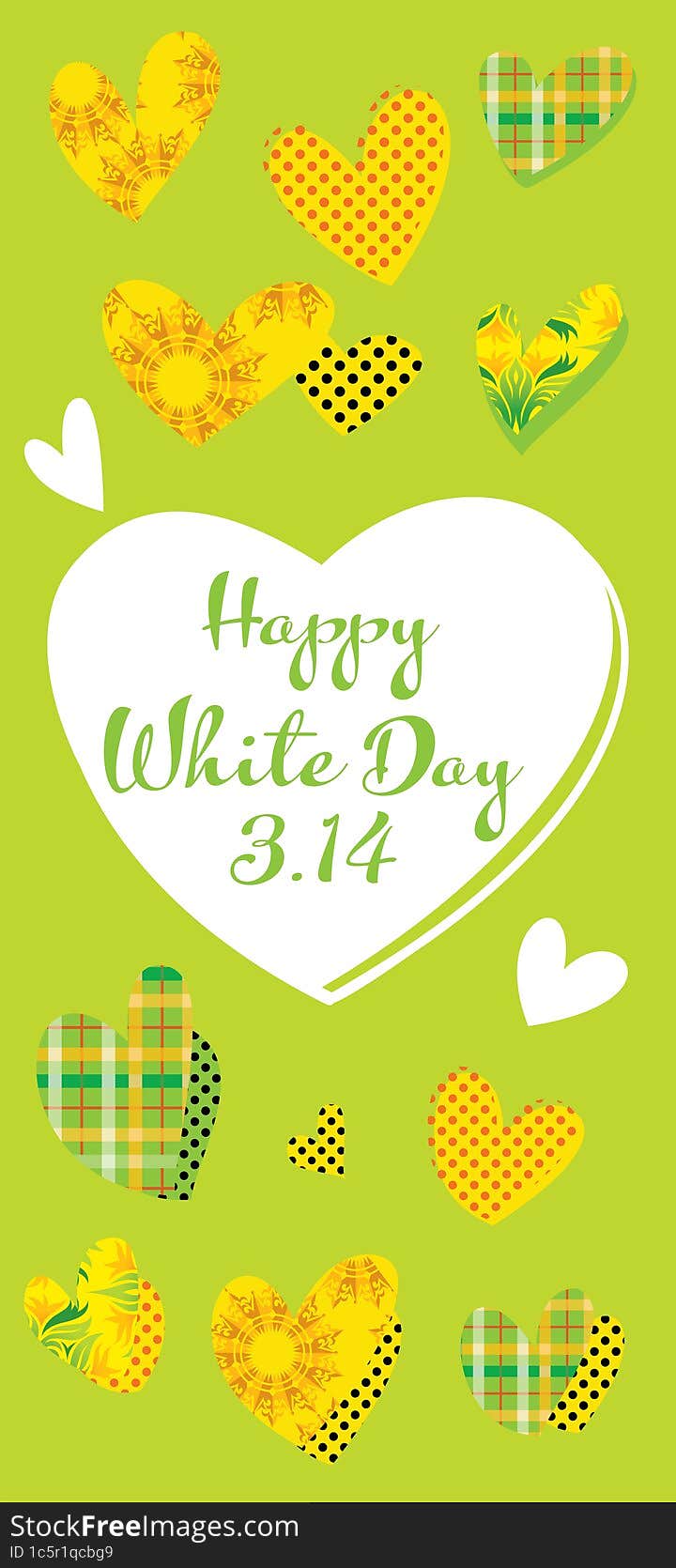 Background Illustration Of The Heart Design Of The White Day.