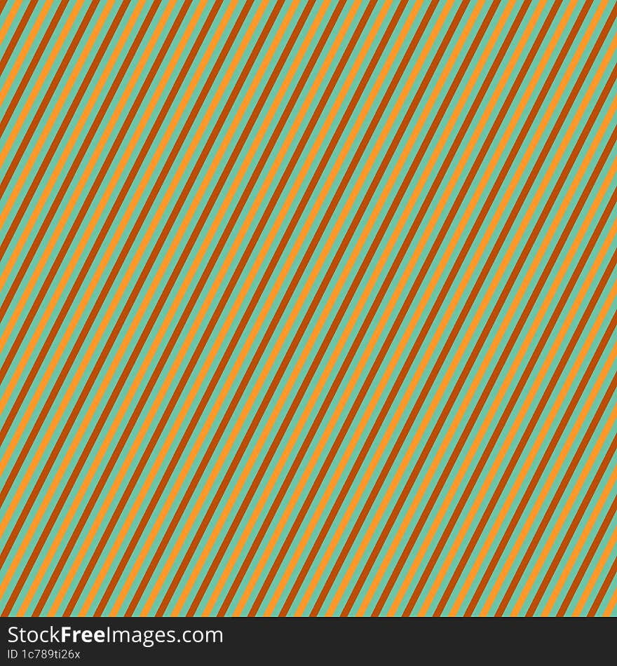 Green, Orange And Brown Incline Stripes Background