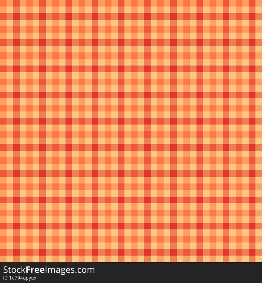 Orange and brown gingham backgrounds for tablecloth, skirt, napkin, paper