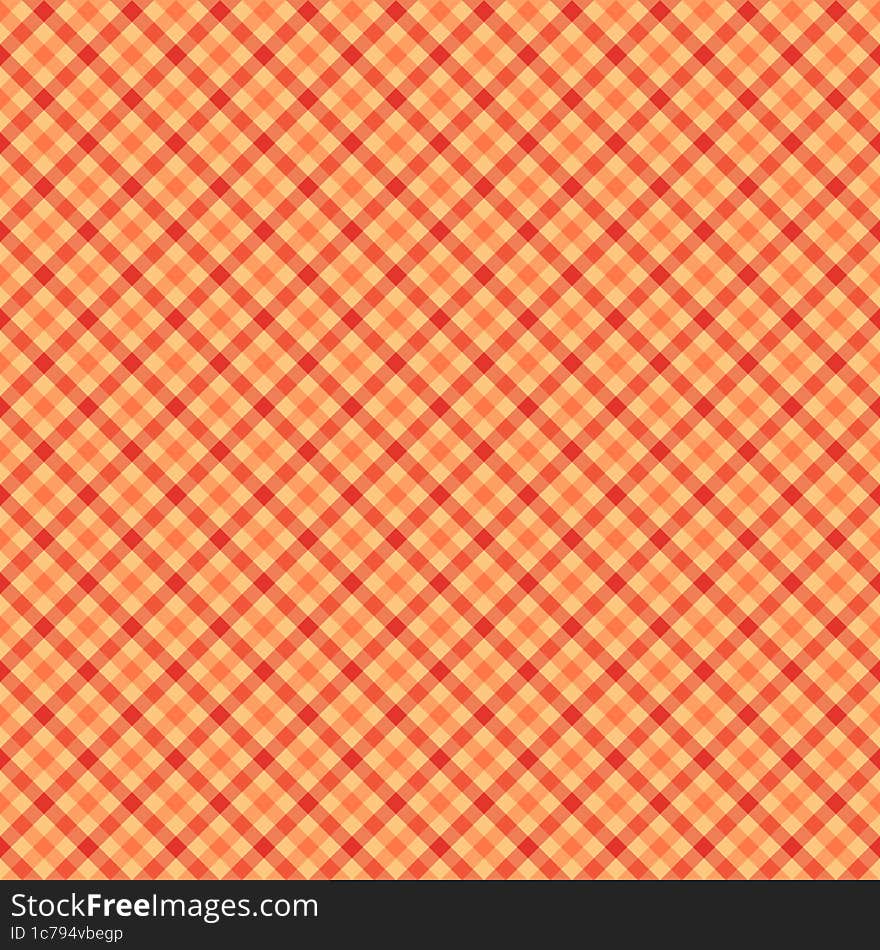 Orange and brown gingham backgrounds for tablecloth, skirt, napkin, paper