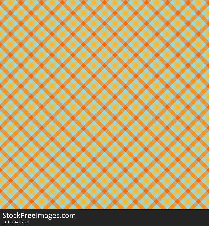 Orange and brown gingham backgrounds for tablecloth, skirt, napkin, paper