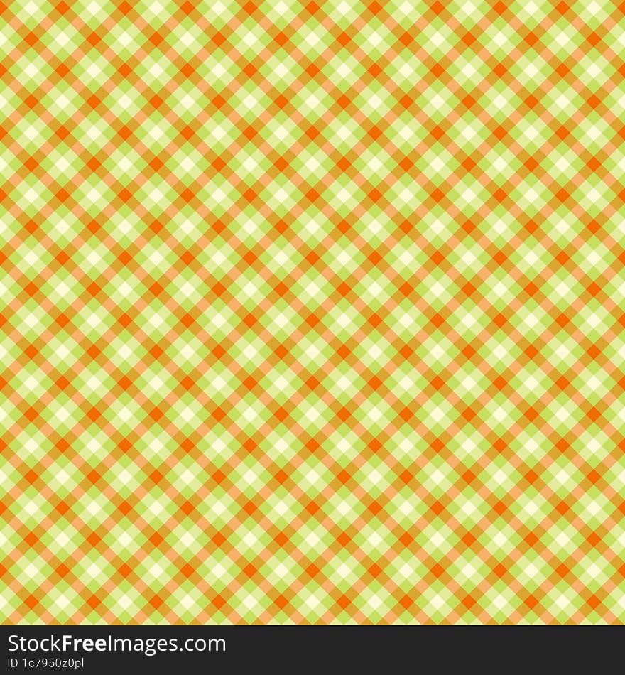 Green and brown gingham backgrounds for tablecloth, skirt, napkin, paper