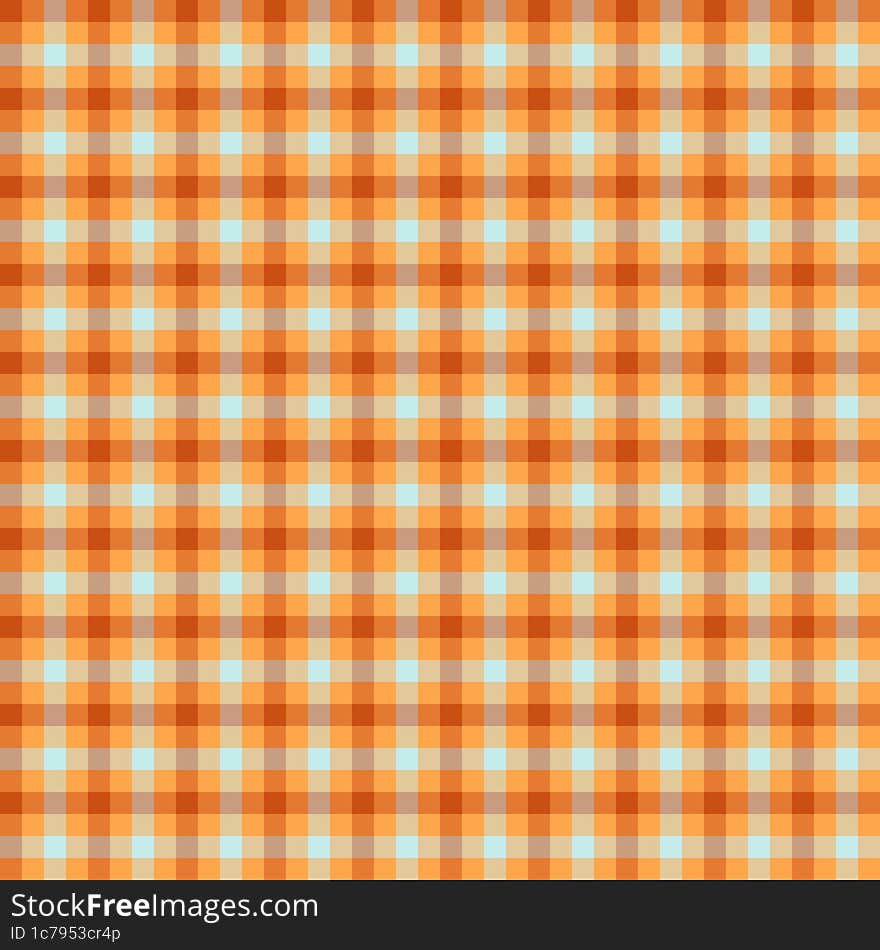 Orange and brown gingham backgrounds for tablecloth, skirt, napkin, paper