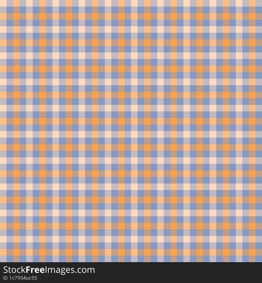 Orange and blue gingham backgrounds for tablecloth, skirt, napkin, paper