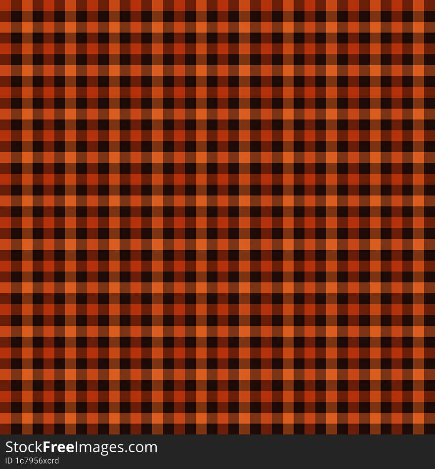 Orange and brown gingham backgrounds for tablecloth, skirt, napkin, paper