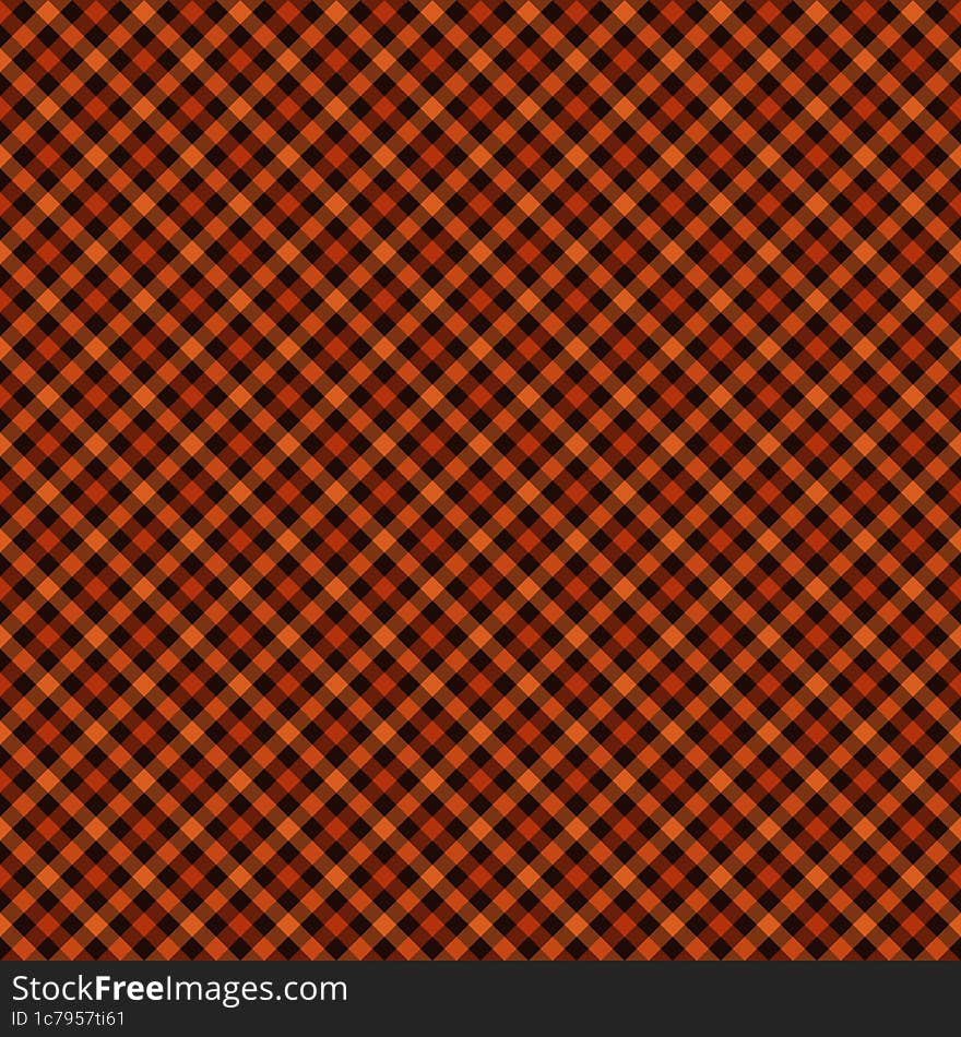 Orange and brown gingham backgrounds for tablecloth, skirt, napkin, paper