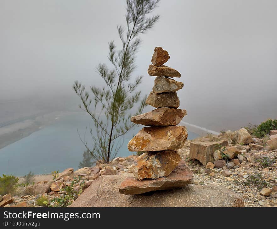 Beautiful View Fog In Hong Kong Geopark UNESCO Island Historical Site