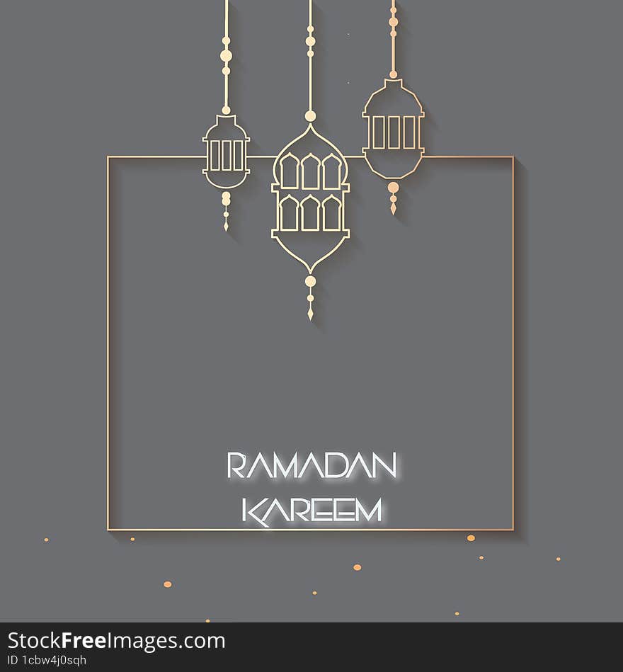 Holy month Ramadan Kareem Greeting Card