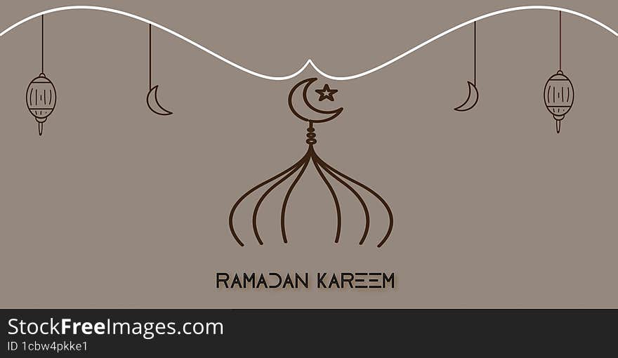 Holy month Ramadan Kareem Greeting Card