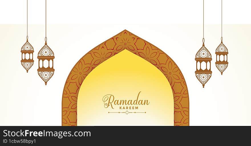 Holy month Ramadan Kareem Greeting Card