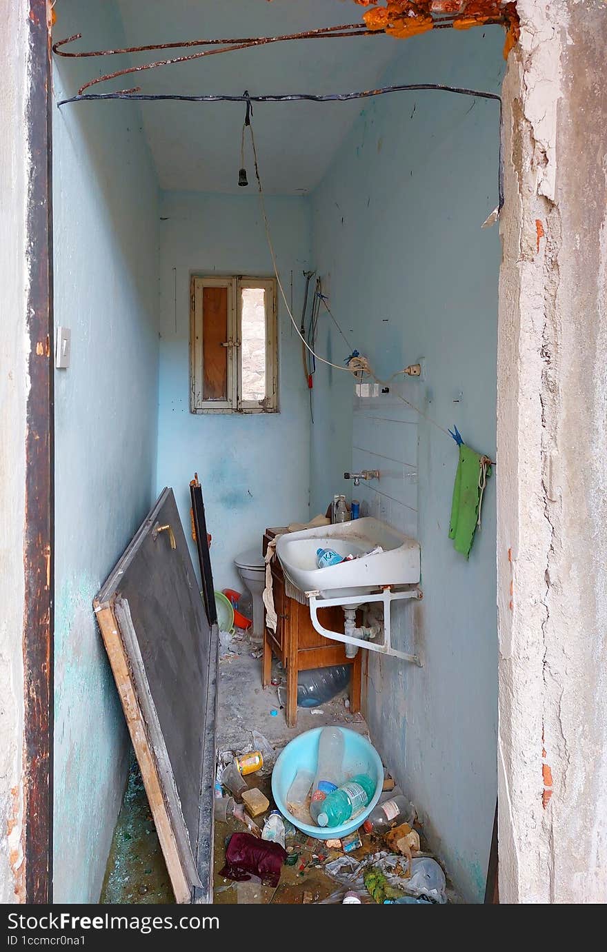 Scruffy Abandoned Bathroom