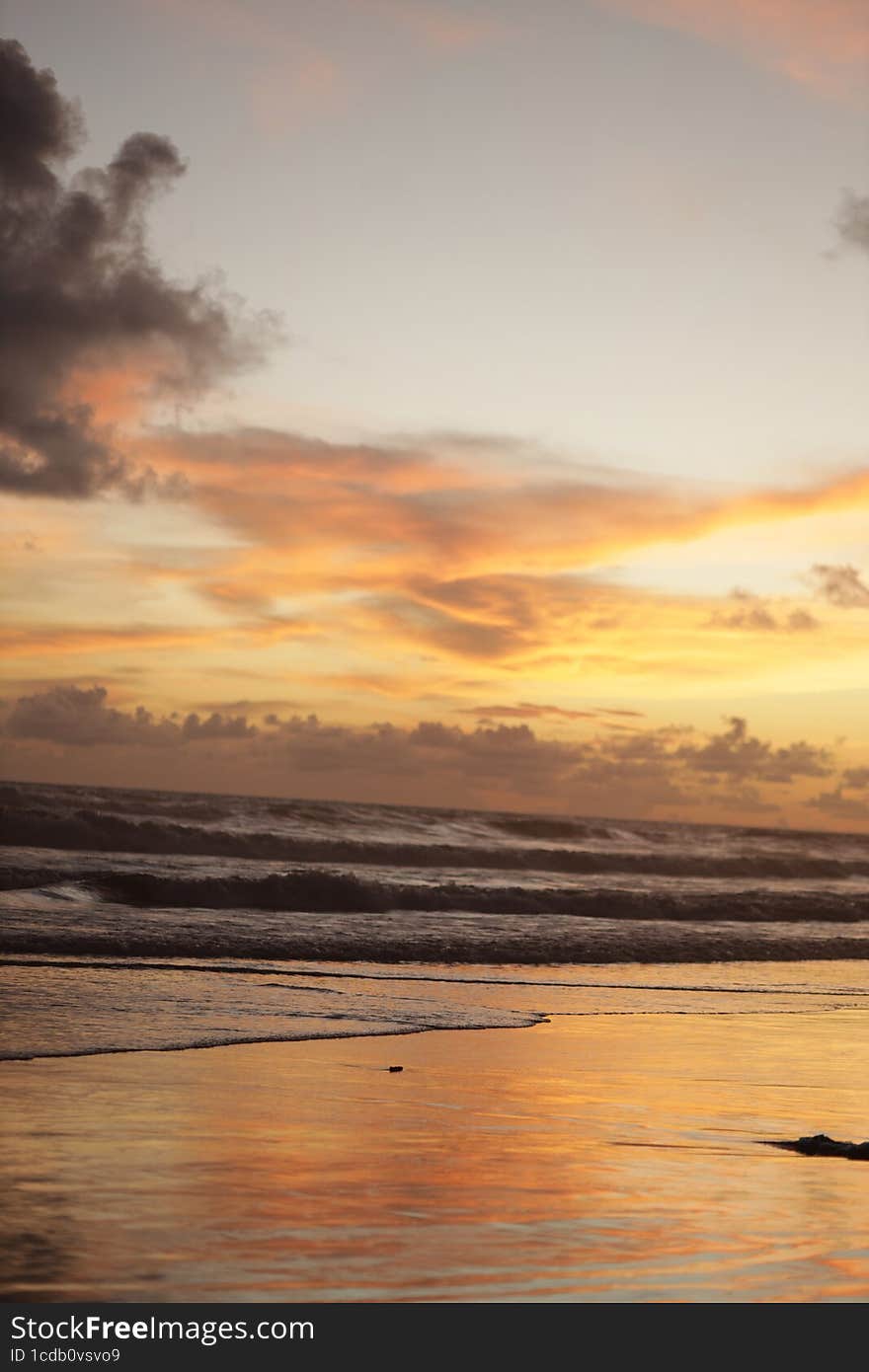 golden light at the beach