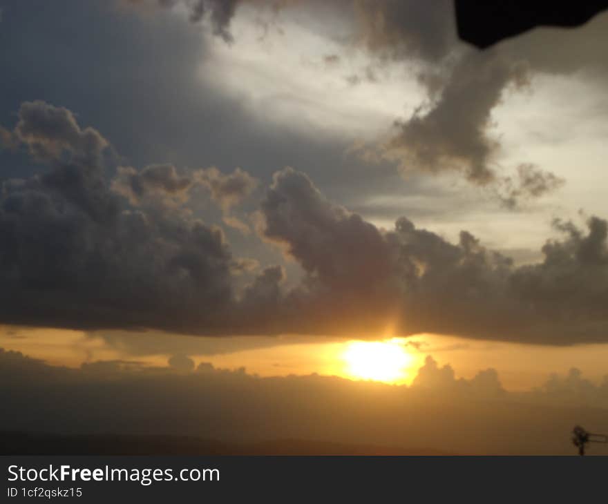 Cloudscape has been developing in gorgeous form. This image has been taken at sunset.